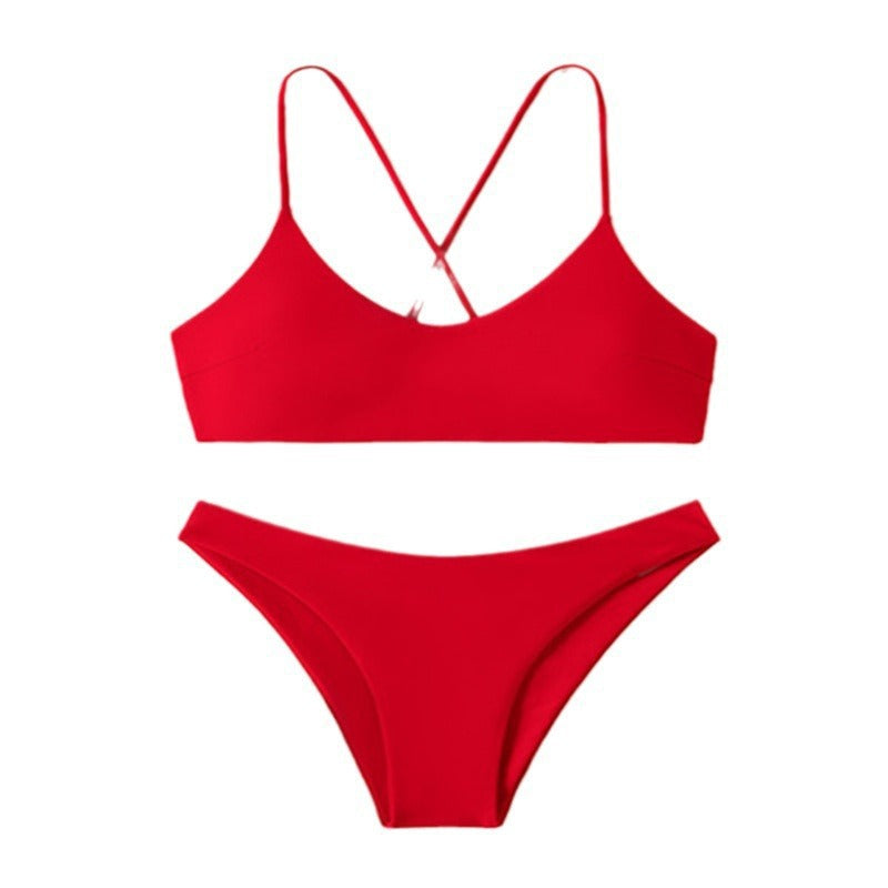 Bikini Sportif Femme avec Bretelles Croisées R&B