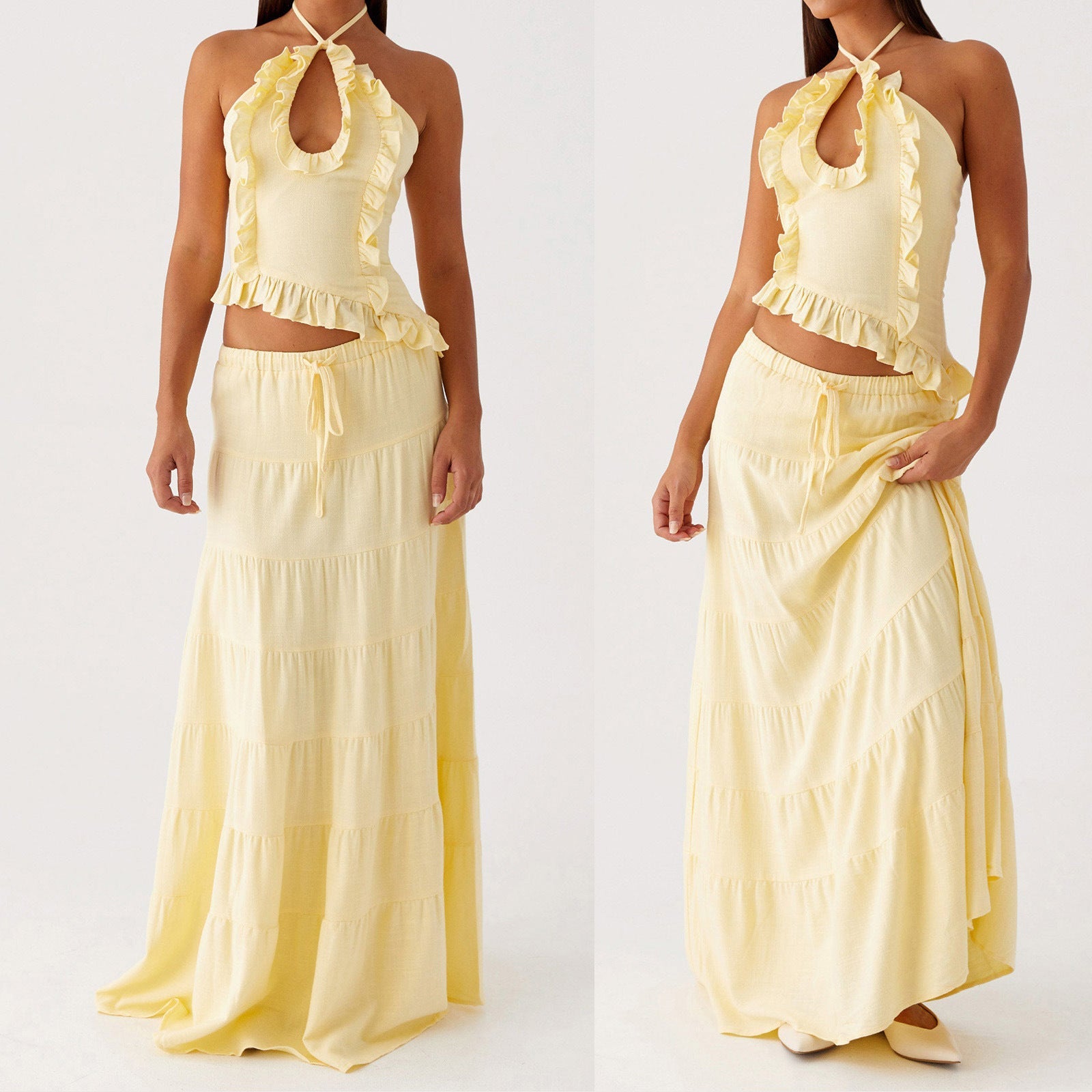 Robe chemise pour femmes avec détails floraux Heidi-Mode