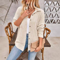 Veste Chemise Oversize à Rayures pour Femmes avec Boutonnage Complet et Col de Chemise Echoarchiv