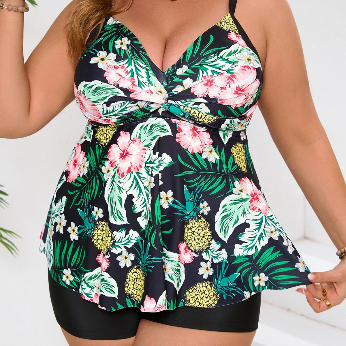 Tankini femme avec haut floral et coupe flatteuse Echo Archiv