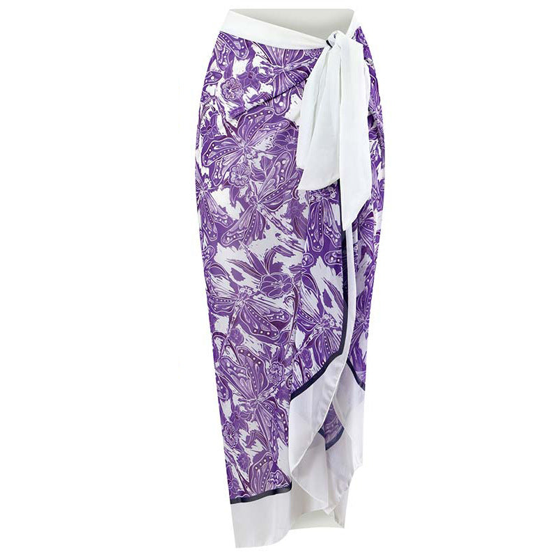 Jupe maxi femme avec motif floral et taille élastique Drune