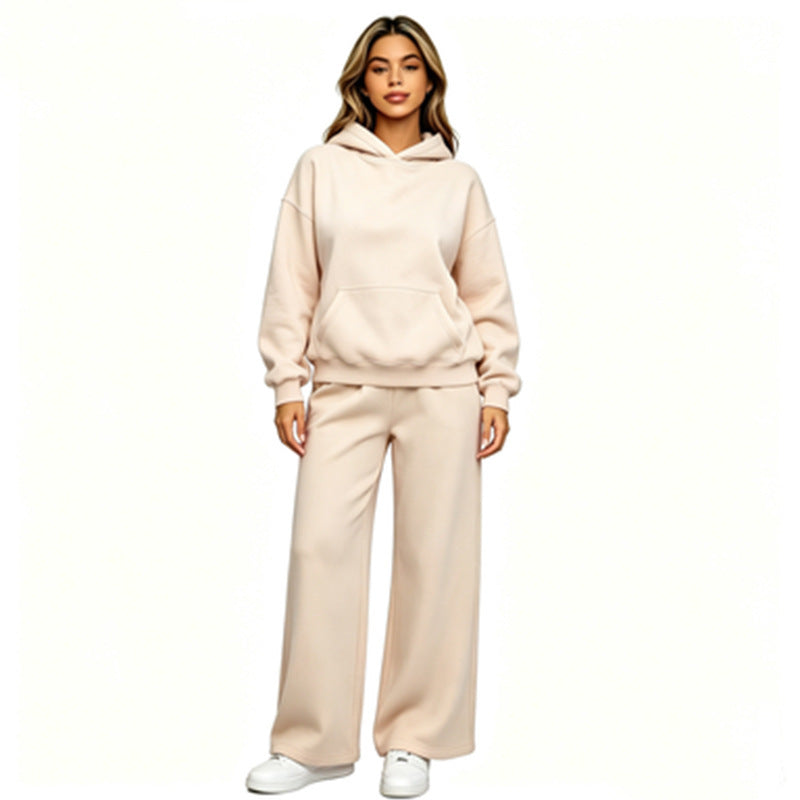 Sweat à capuche décontracté pour femmes avec pantalons larges Echoarchiv