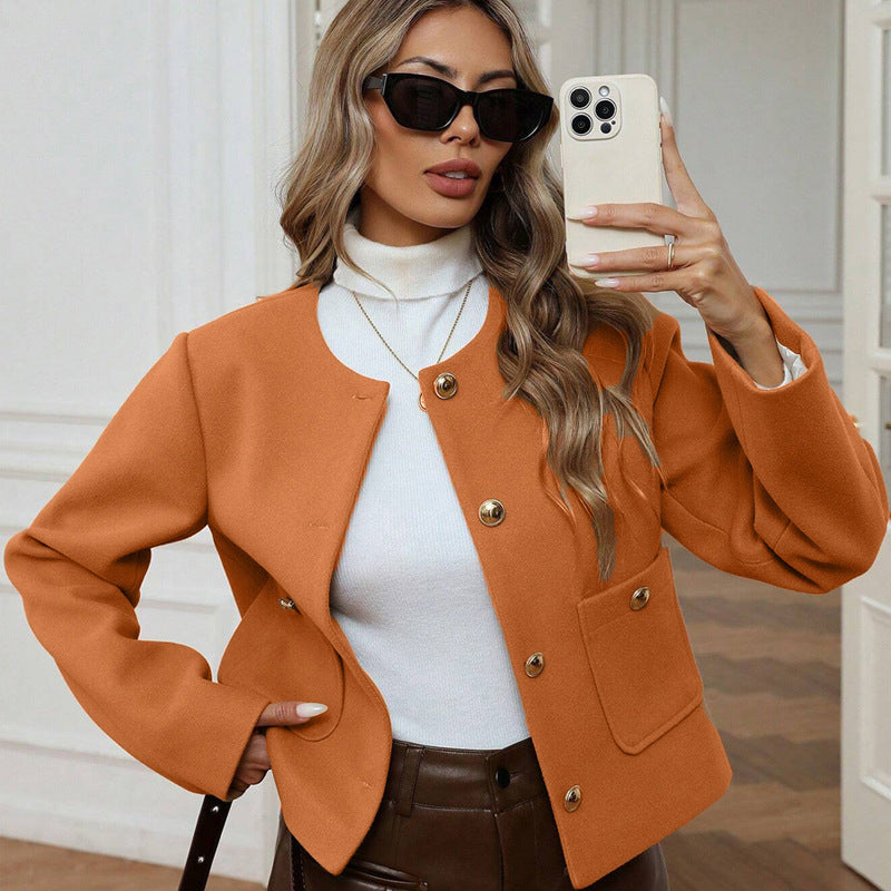 Veste Femme à la Mode avec Boutons Dorés
