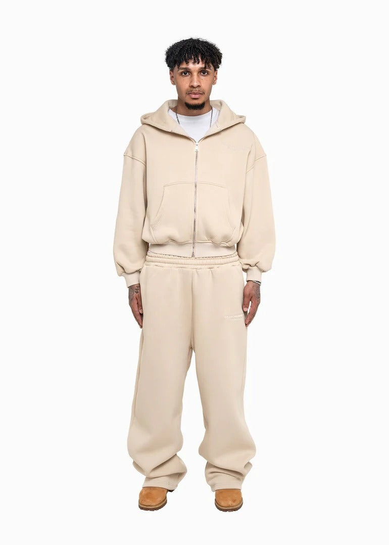 Ensemble homme décontracté avec sweat à capuche zippé et pantalon palazzo à silhouette épaule tombante Echo Archiv