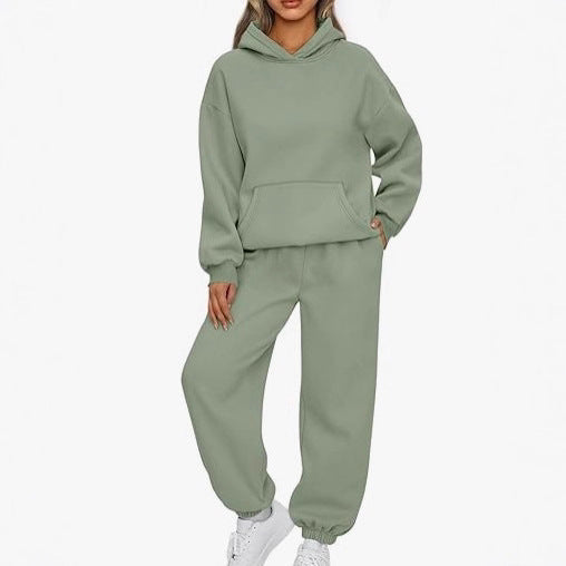 Ensemble confortable de sweat à capuche oversize et de jogging pour femmes en mélange de coton doux Echo Archiv