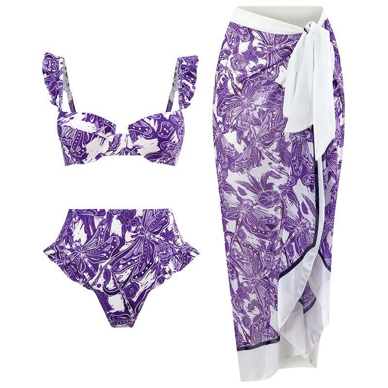 Jupe maxi femme avec motif floral et taille élastique Drune