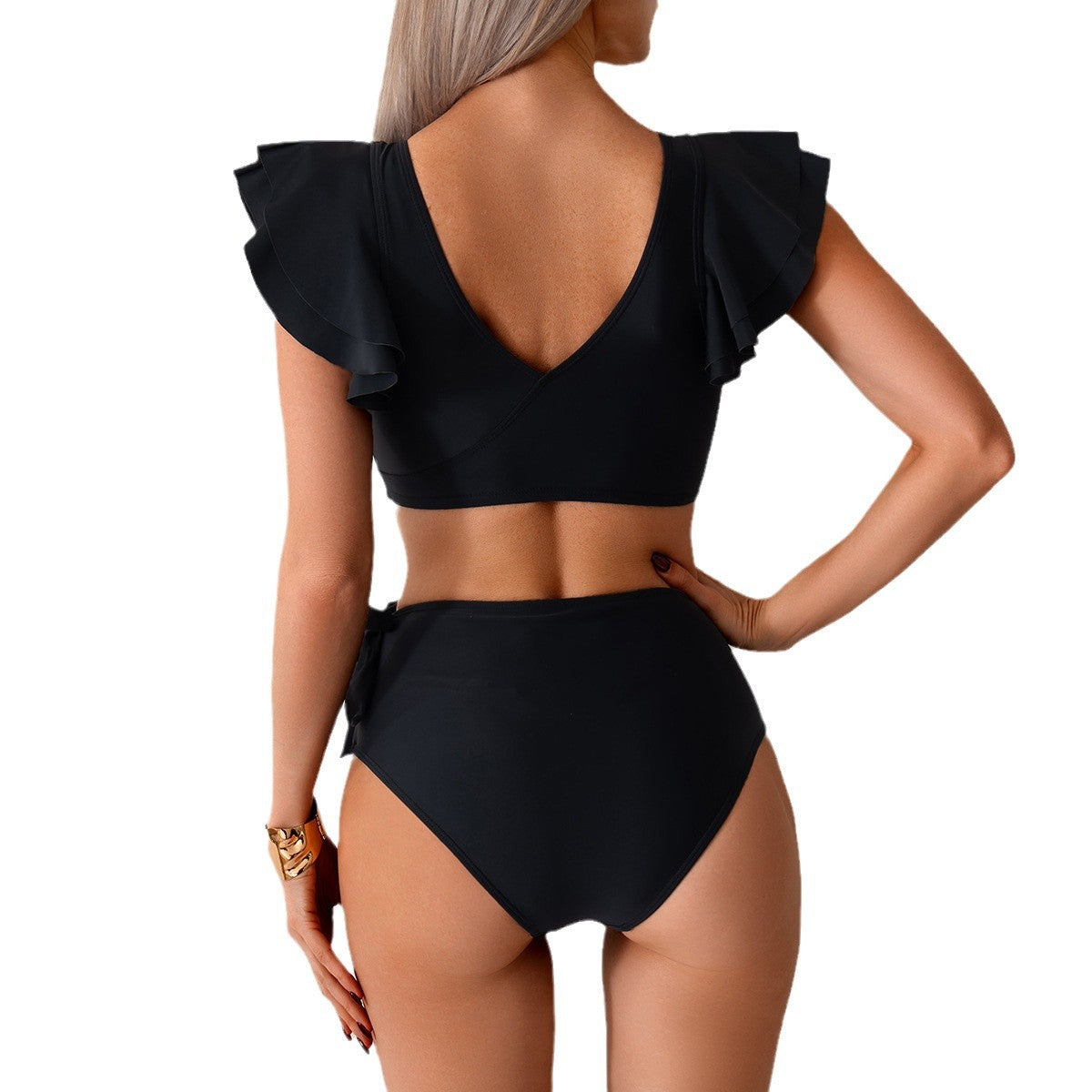 Bikini taille haute pour femmes avec détails en volants Echo Archiv