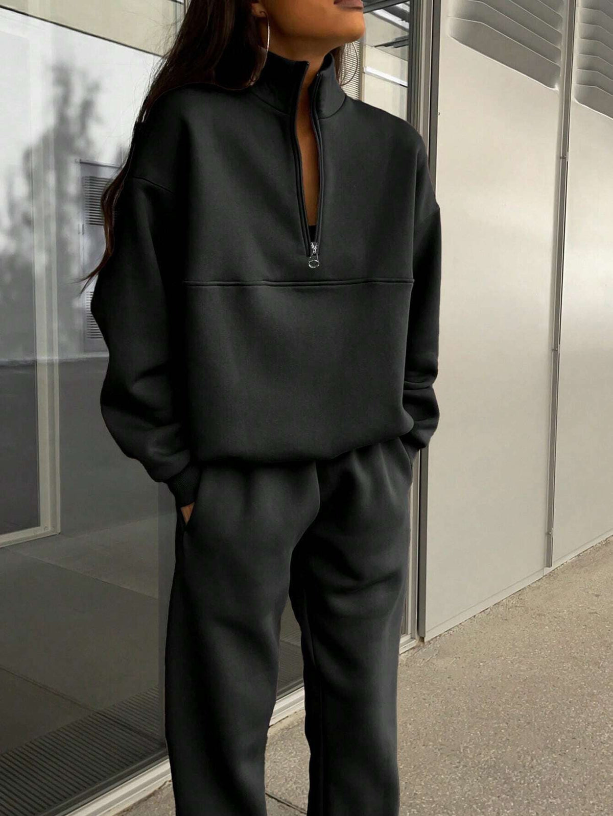 Ensemble lounge doux pour femmes avec sweat-shirt ample et pantalon de jogging taille haute Echo Archiv