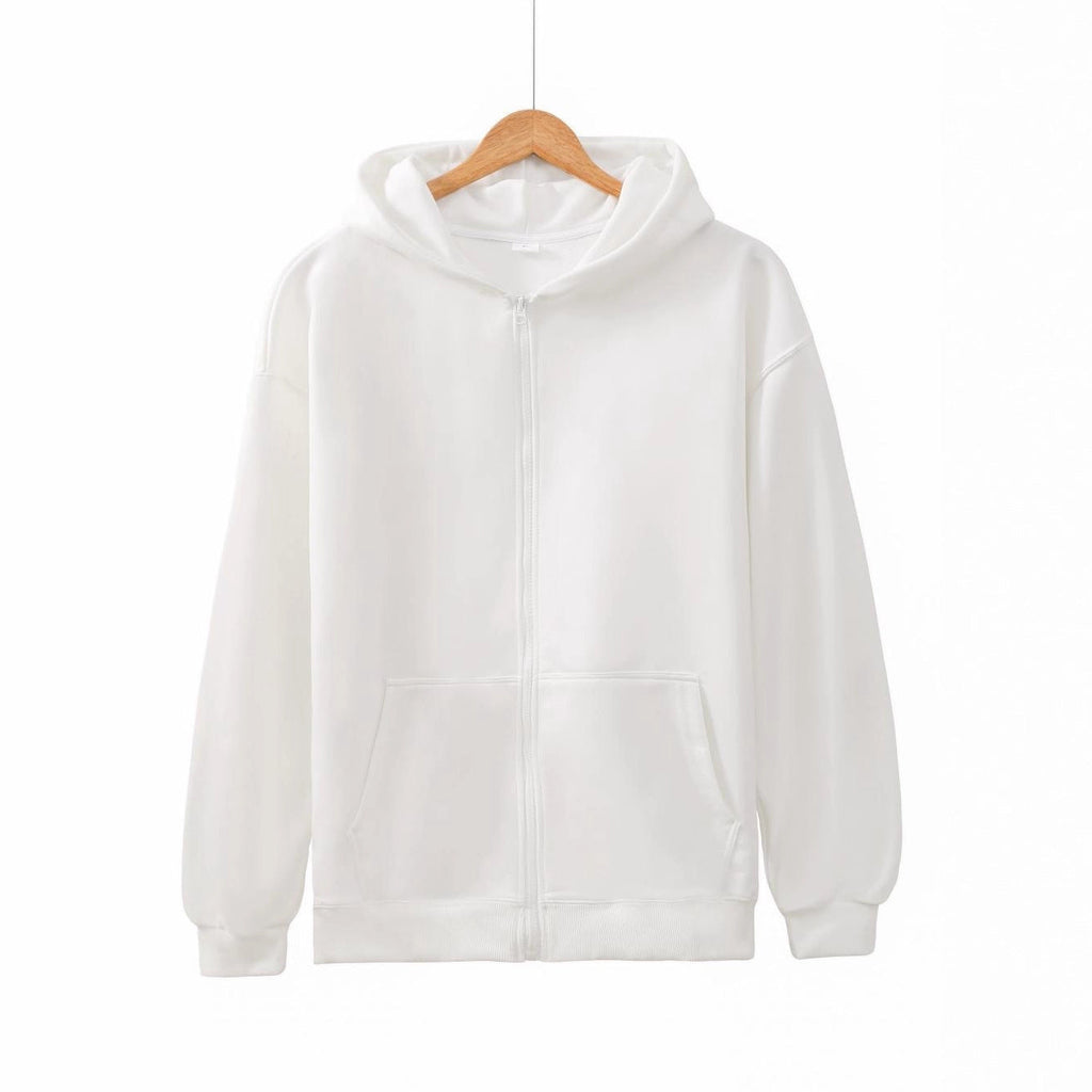 Hoodie unisexe nan léger avec fermeture éclair, en French-Terry gratté à l'intérieur, coutures plates et poches kangourou Echo Archiv