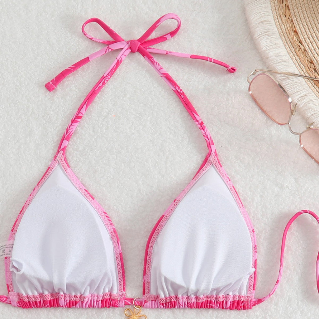 Bikini triangle femme avec design floral et bretelles réglables Echo Archiv