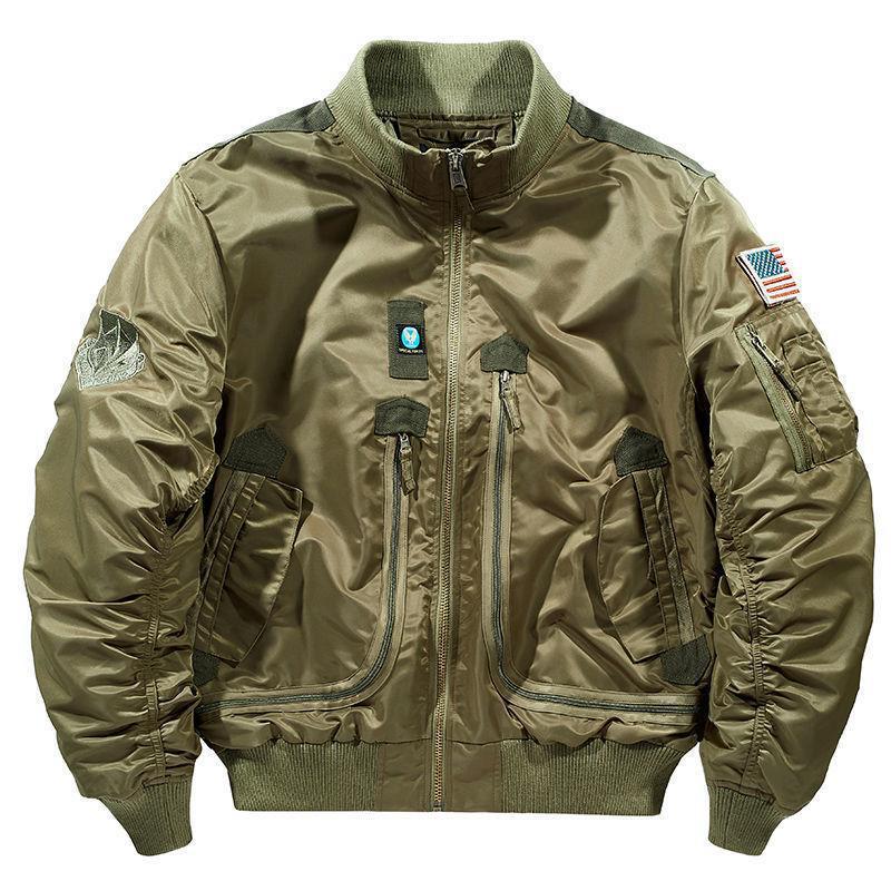 Veste de vol pilote pour hommes, coupe-vent, avec poches frontales modulaires, organisateur de manches et taille élastique Echo Archiv