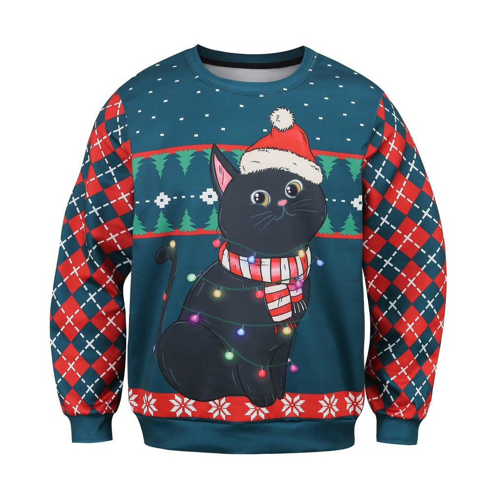 Sweat-shirt de Noël amusant pour femmes avec un motif unique de renne Echoarchiv