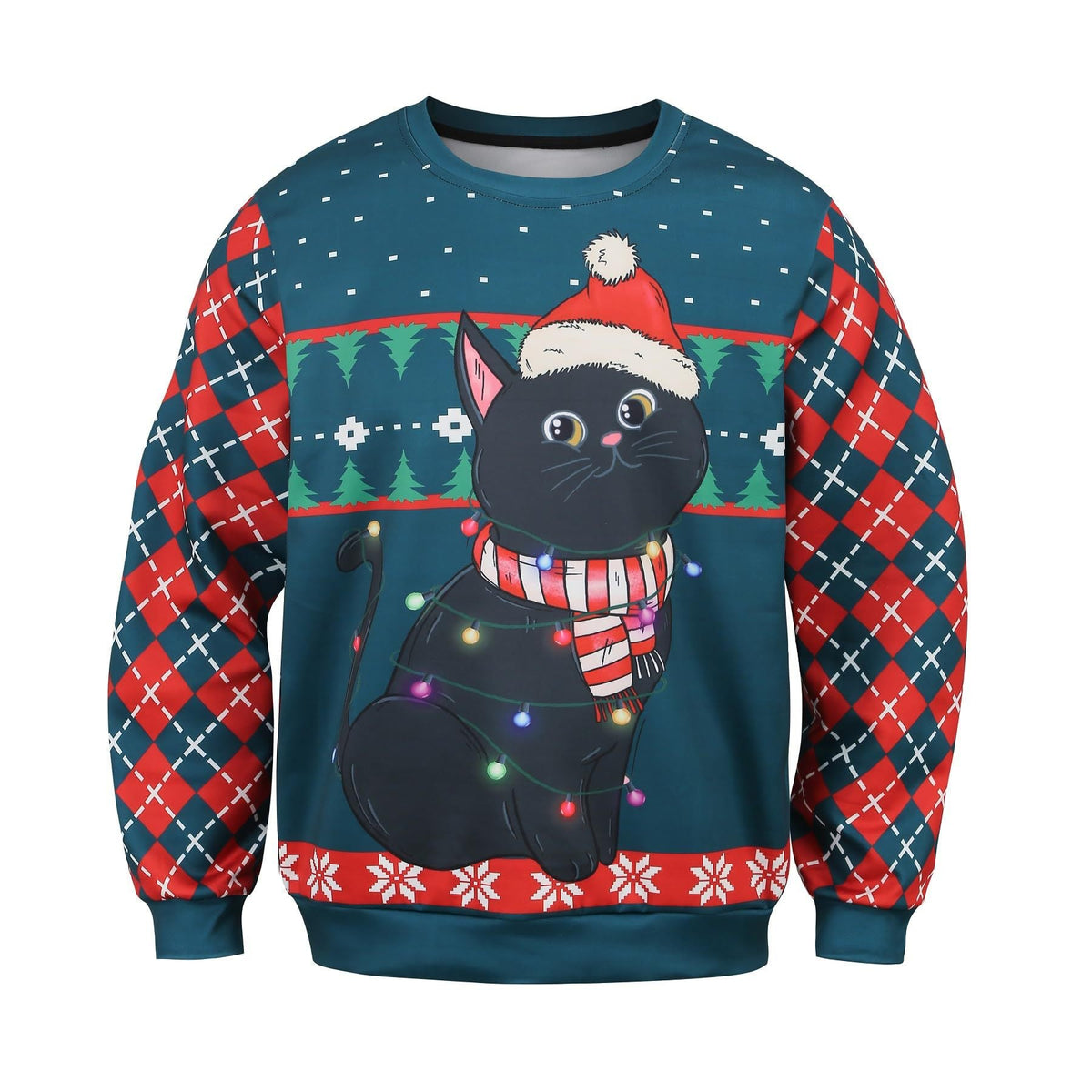 Sweat-shirt de Noël amusant pour femmes avec un motif unique de renne Echoarchiv