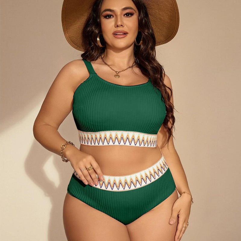 Bikini taille haute pour femmes avec ceinture rayée Echo Archiv