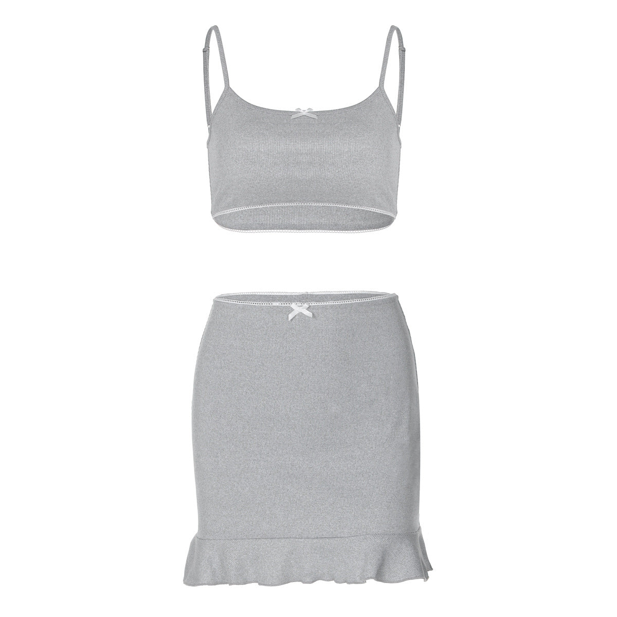 Ensemble Femme Deux Pièces avec Détails Volants R&B
