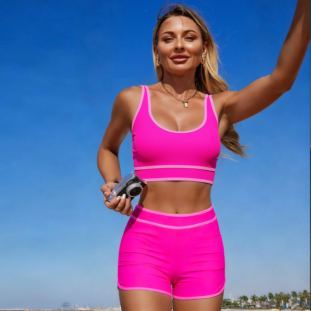 Ensemble de bikini de sport pour femmes avec bretelles réglables et taille haute Echo Archiv