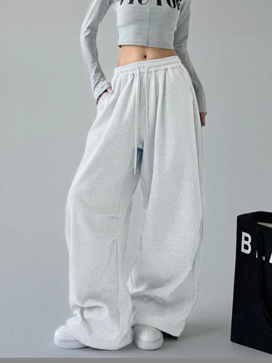 Pantalon lounge taille haute pour femmes, coupe ample, avec taille élastique, cordon de serrage et poches latérales Echo Archiv