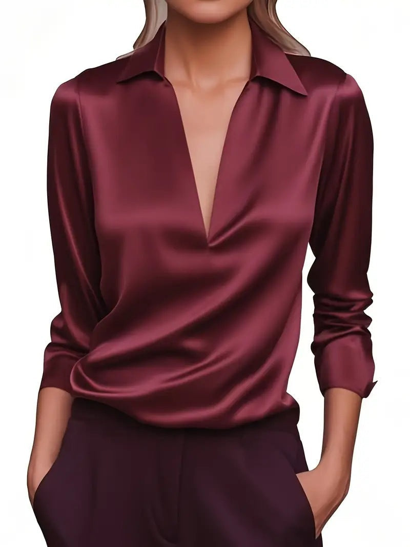 Blouse élégante et soyeuse pour femmes