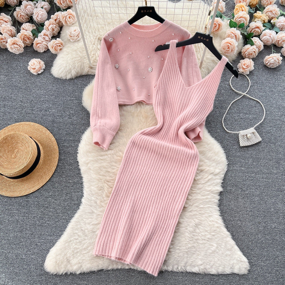 Robe en tricot pour femmes avec décolleté en V élégant Echo Archiv