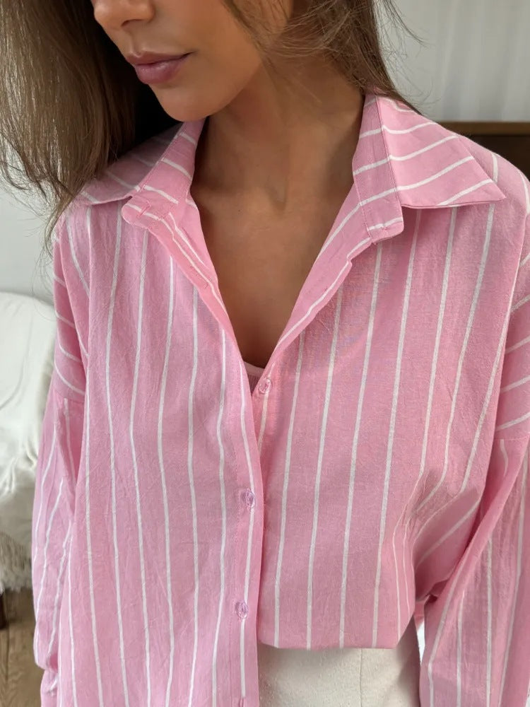 Chemise à rayures décontractée et légère pour femmes Echo Archiv