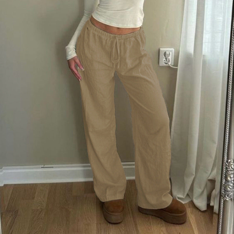Pantalon de jogging large pour femmes avec taille haute, cordon de serrage et silhouette Palazzo Echo Archiv