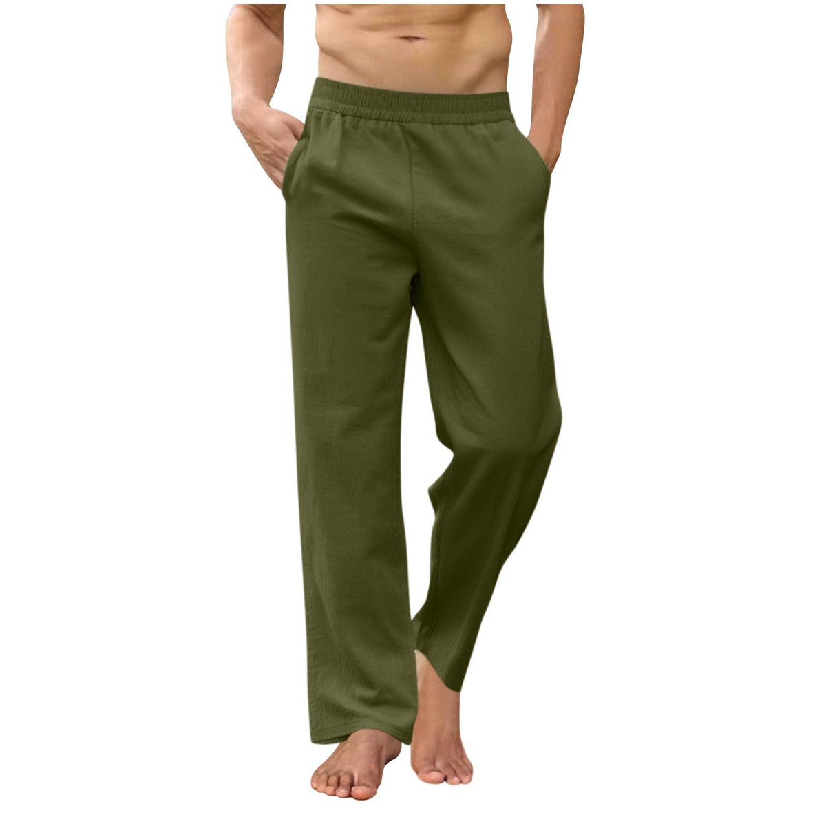Pantalon de lounge décontracté pour hommes avec taille élastique, poches latérales et fentes aux chevilles Echo Archiv