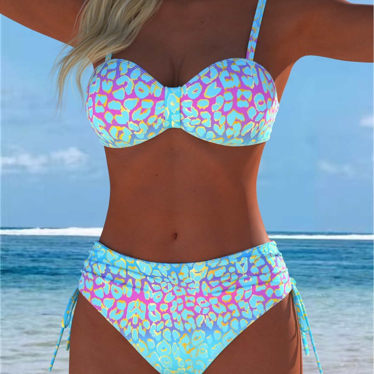 Bikini balconnet femme avec lien latéral R&B