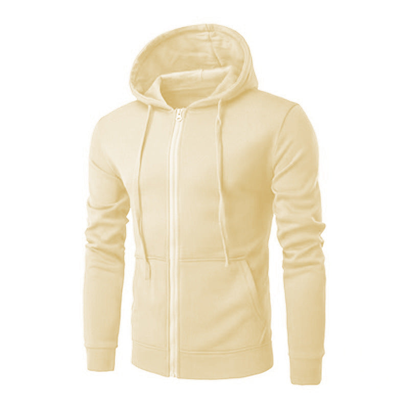 Veste à capuche zippée pour hommes, coupe slim, avec doublure en polaire douce et poches kangourou - Echo Archiv