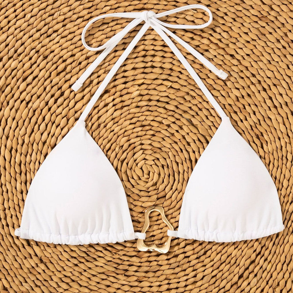 Bikini triangle pour femmes avec bretelles ajustables et détail élégant de boucle R&B