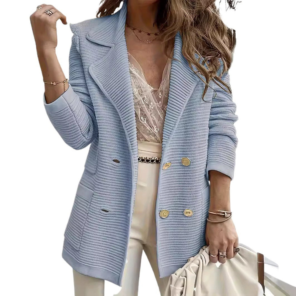 Veste Blazer Tricotée Femme à la Mode