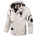Parka Softshell urbaine pour hommes avec capuche, fermeture éclair à double sens dissimulée et poche sur le bras Echo Archiv