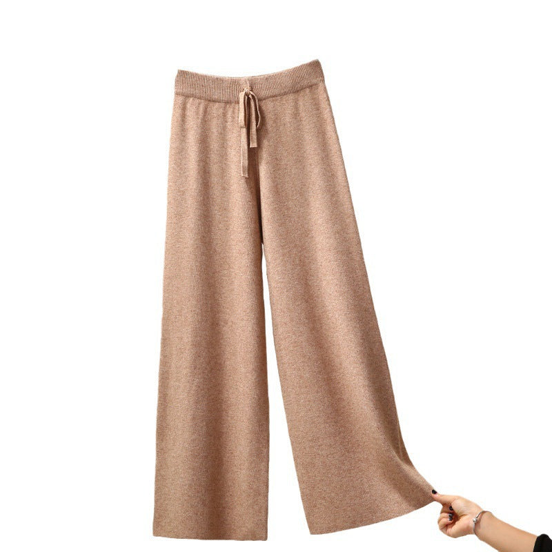 Pantalon Tricot Large Femme