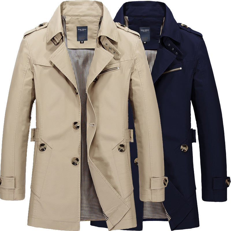 Veste blazer en coton décontractée pour hommes avec patte de boutonnage, poches plaquées et doublure rayée Echo Archiv