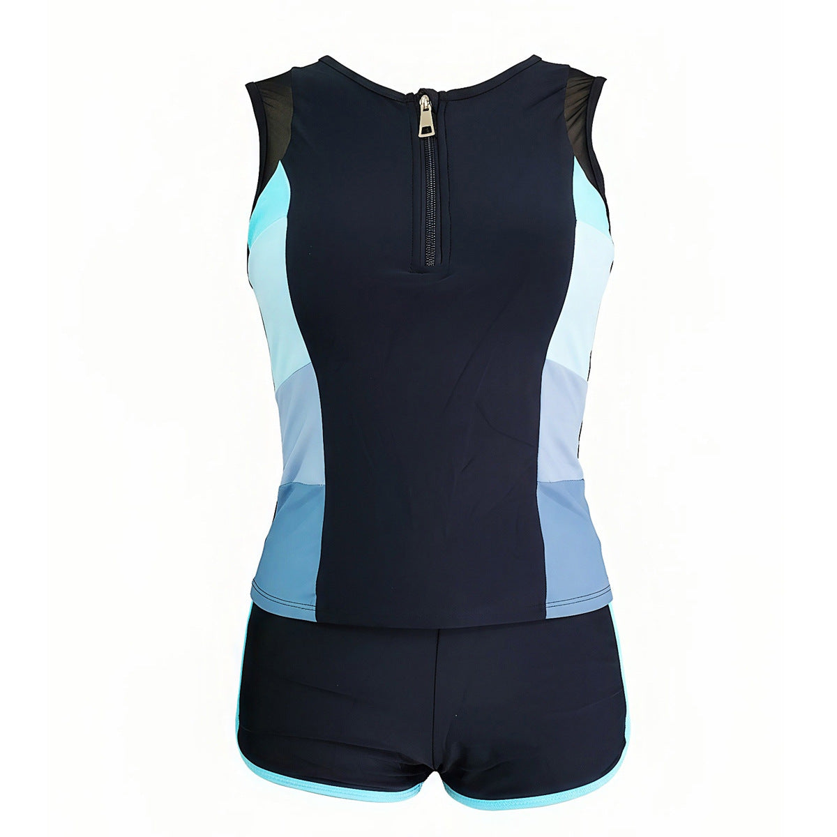 Maillot de bain fonctionnel pour femmes avec coupe courte et fermeture éclair R&B