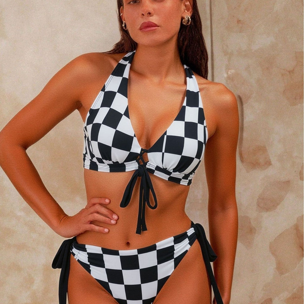 Bikini triangle pour femmes avec un motif écossais frappant Echo Archiv