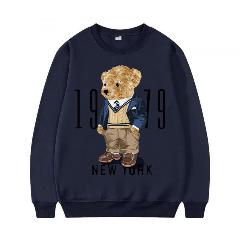 Sweatshirt confortable pour femmes avec motif d'ours Echoarchiv