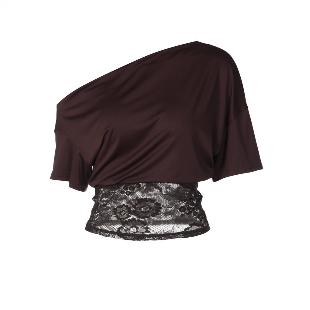 Blouse Femme Off-Shoulder avec Détails en Dentelle Heidi-Mode