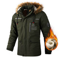 Parka d'hiver imperméable pour hommes avec doublure en teddy, capuche en fausse fourrure amovible et poches multifonctionnelles à zip et à rabat Echo Archiv