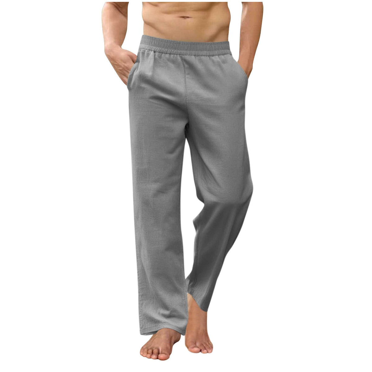 Pantalon de lounge décontracté pour hommes avec taille élastique, poches latérales et fentes aux chevilles Echo Archiv