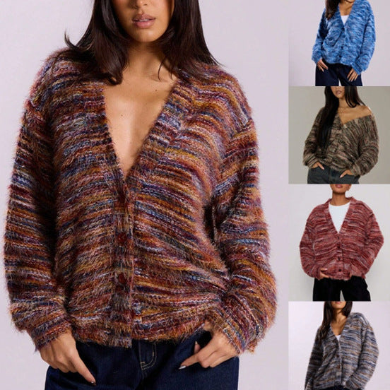 Pull oversized à manches longues pour femmes