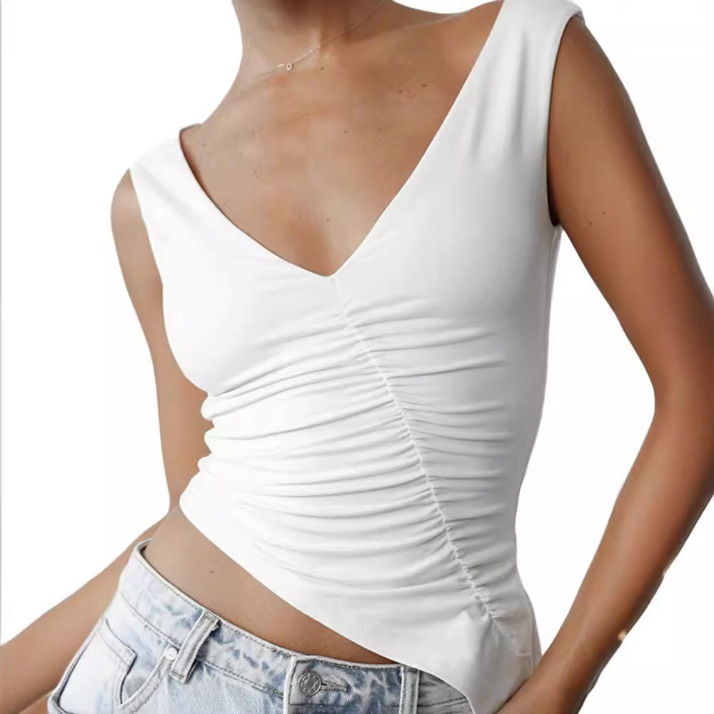 Top ajusté pour femmes avec détails en volants R&B