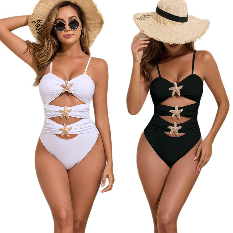 Maillot de bain bustier ajusté pour femmes avec détails en bijou Echo Archiv