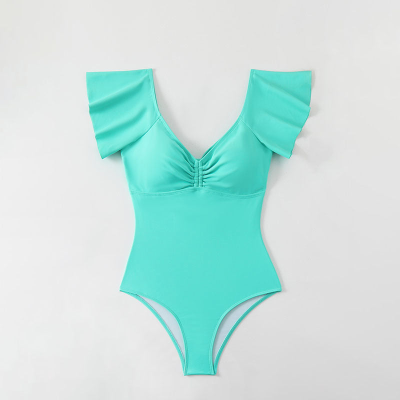 Maillot de bain une pièce élégant pour femmes avec volants R&B