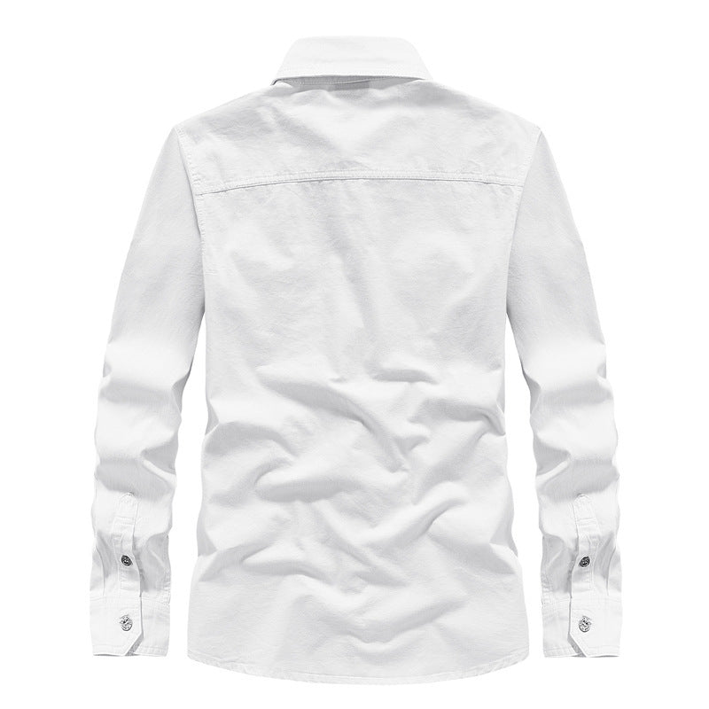Chemise utilitaire à manches longues pour hommes avec poches poitrine, épaulettes et patchs décoratifs Echo Archiv
