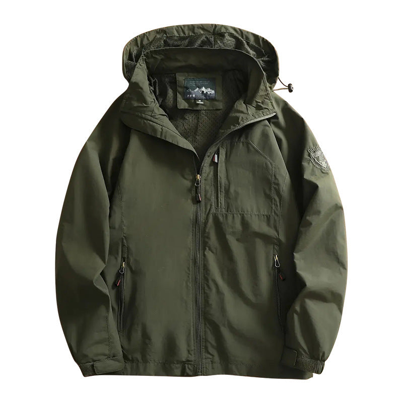 Veste d'extérieur légère pour hommes Windbreaker avec revêtement déperlant et doublure en mesh respirant Echo Archiv