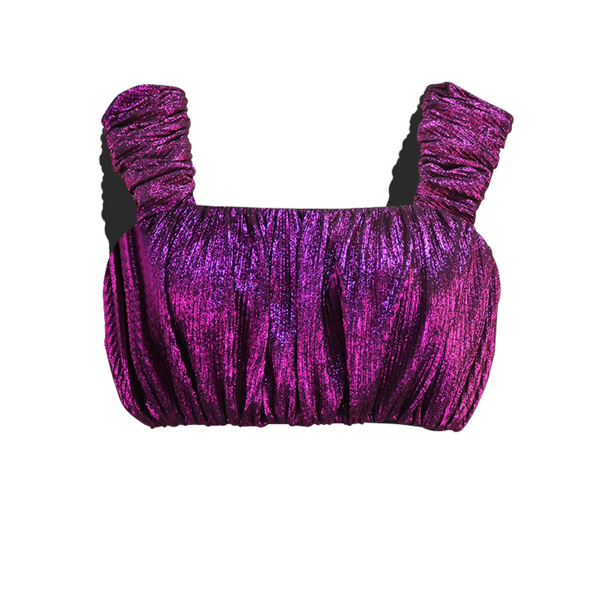 Buste scintillant pour femmes avec détails en volants R&B