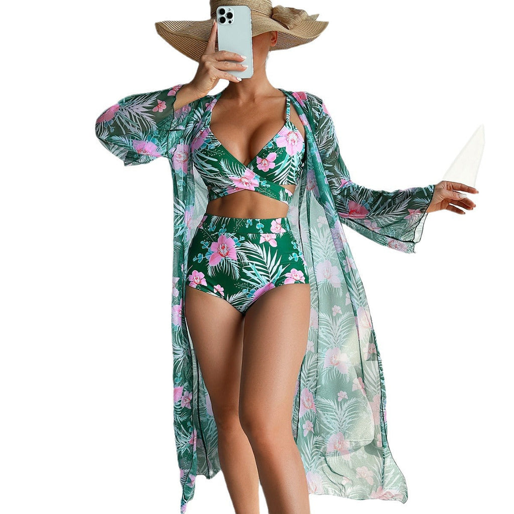 Ensemble de bikini pour femmes avec kimono floral Echo Archiv