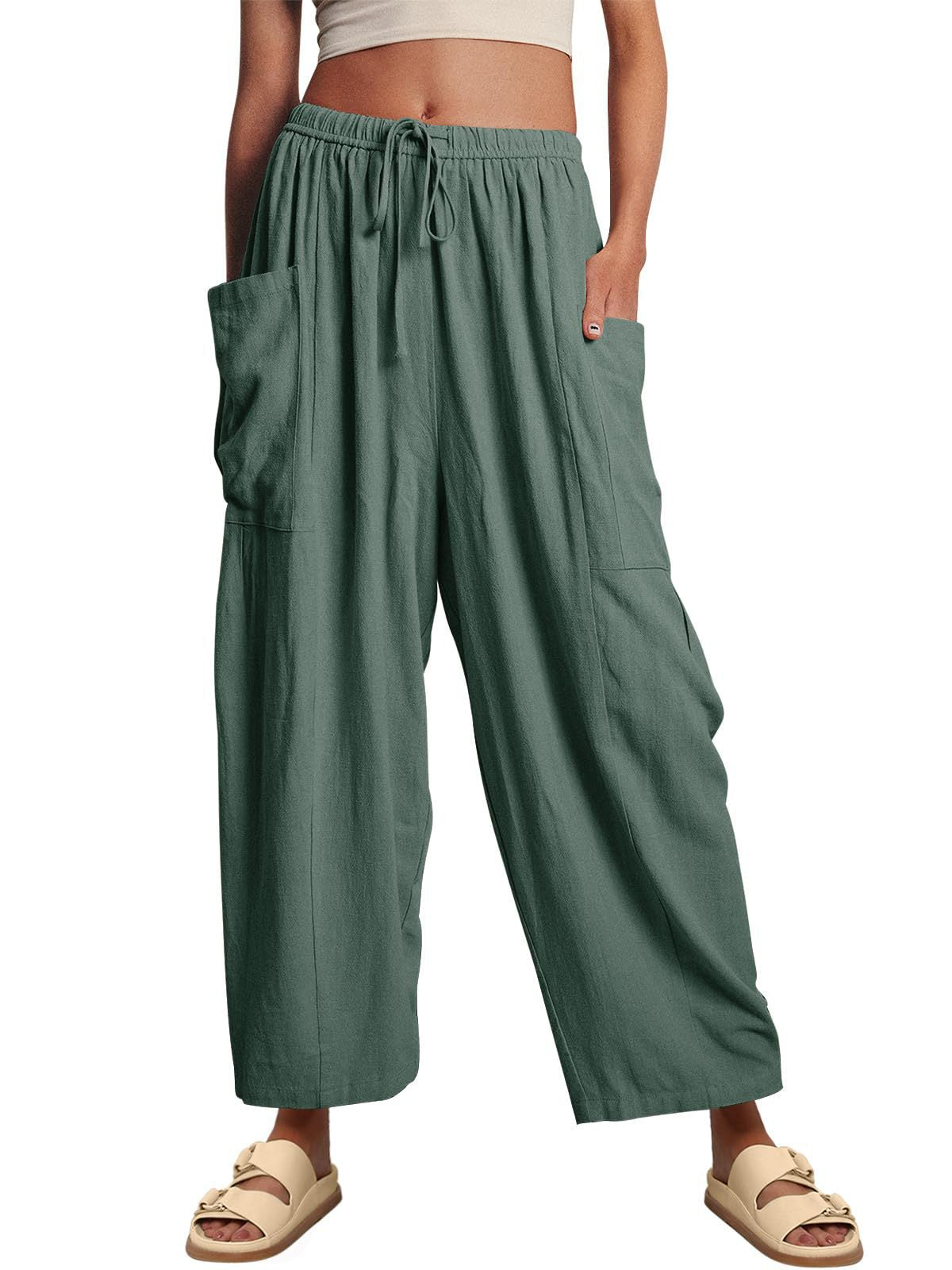 Pantalon en Lin Tendance pour Femmes