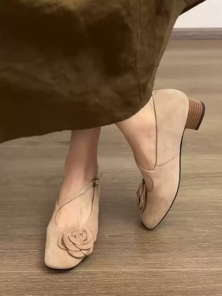 Ballerines élégantes pour femmes avec accent floral et semelle confortable R&B