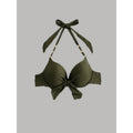 Bikini Push-Up pour femmes avec nœud décoratif et accents dorés R&B